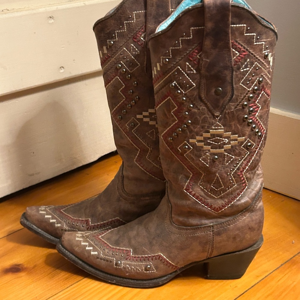 Corral Cowboy Women's Western Aztec Boots